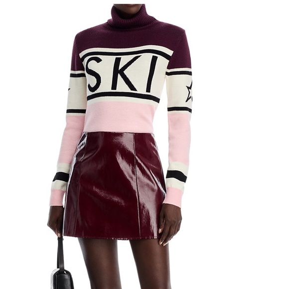 NWT Perfect moment schild ski sweater in pink/burgundy - Picture 2 of 14